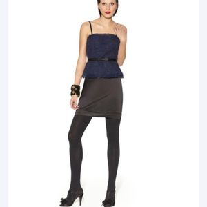 Black navy peplum dress